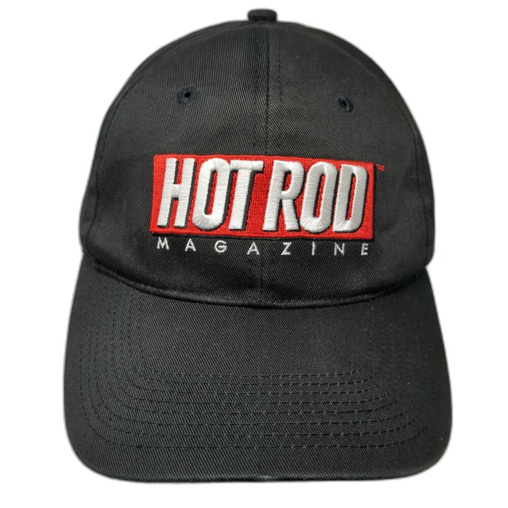 Hot Rod Magazine Automotive Baseball Cap Black OSFM Strapback Cotton Hat Racing